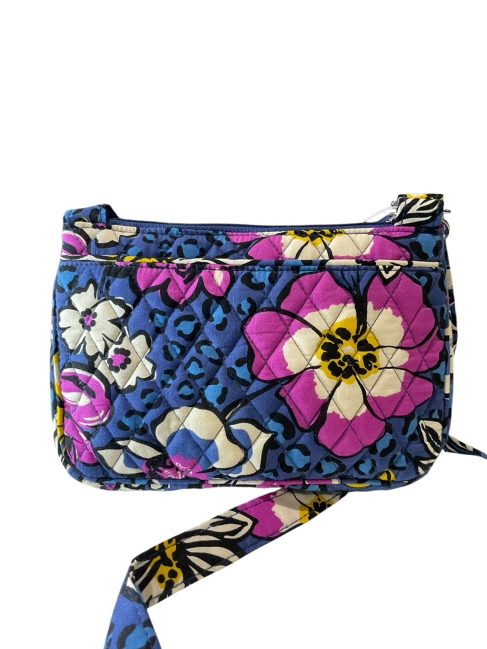 Vera Bradley Quilted Floral Leopard Crossbody in Retired Print African Violet
